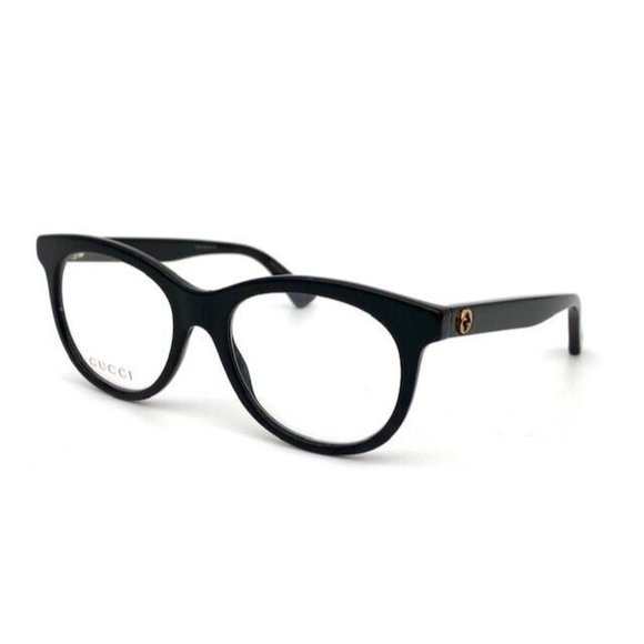 GUCCI GG0167O 001 Shiny Black / Demo Lenses  51mm Eyeglasses - Picture 1 of 5